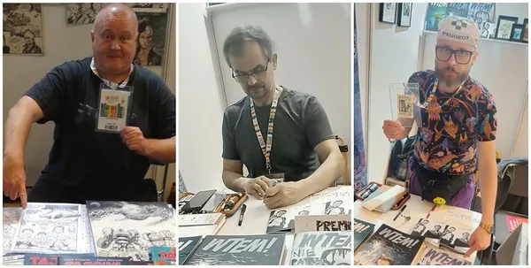 Paweł Gierczak, Jarosław Zieliński, Łukasz Pyrka na Komiksowej Warszawie 2026